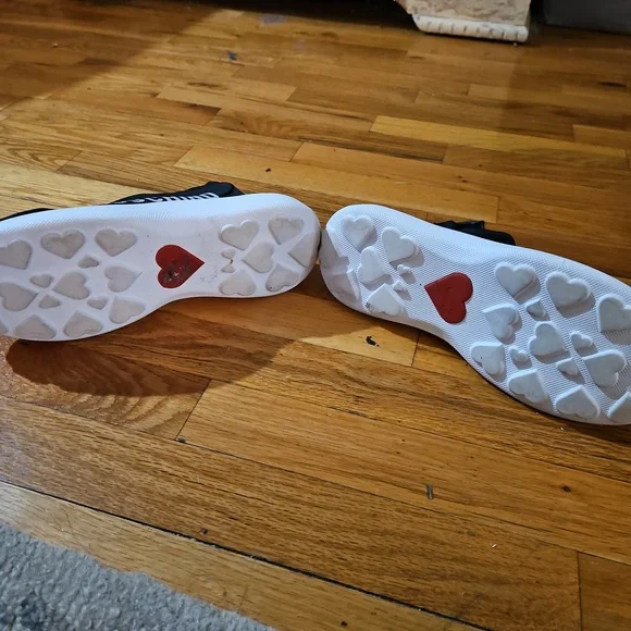 LOVE MOSCHINO hi top slip in neoprene/fabric sneakers worn once size 37 - Picture 4 of 4